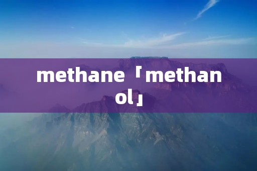 methane「methanol」 methane「methanol」