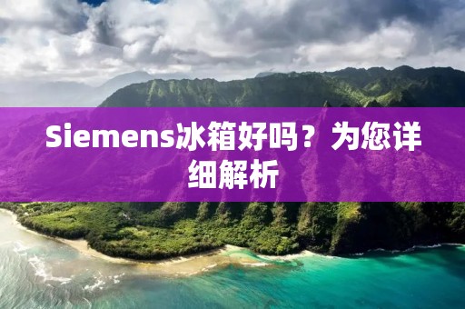 Siemens冰箱好吗?为您详细解析 Siemens冰箱好吗?为您详细解析
