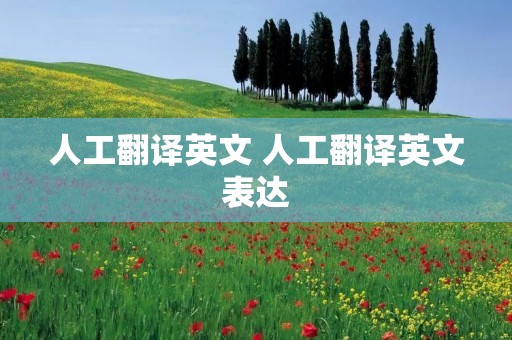 人工翻译英文 人工翻译英文表达