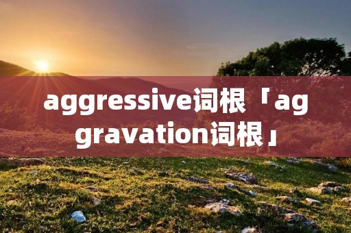 aggressive词根「aggravation词根」 aggressive词根「aggravation词根」