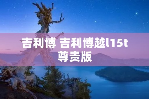 吉利博 吉利博越l15t尊贵版 吉利博 吉利博越l15t尊贵版