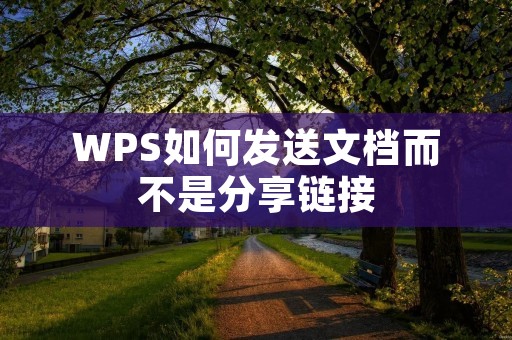 WPS如何发送文档而不是分享链接