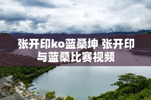 张开印ko蓝桑坤 张开印与蓝桑比赛视频