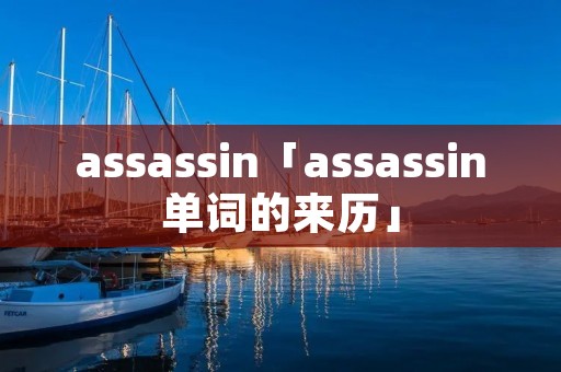 assassin「assassin单词的来历」