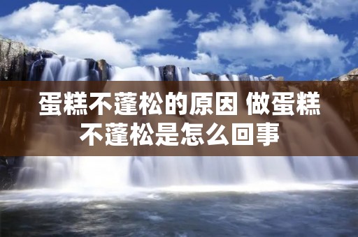 蛋糕不蓬松的原因 做蛋糕不蓬松是怎么回事