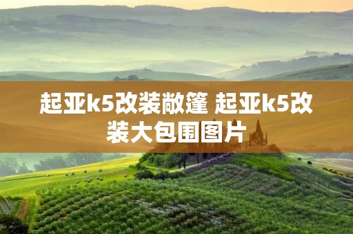 起亚k5改装敞篷 起亚k5改装大包围图片