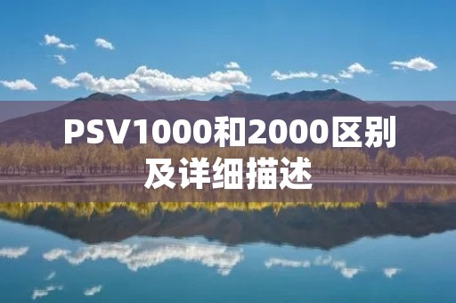 PSV1000和2000区别及详细描述