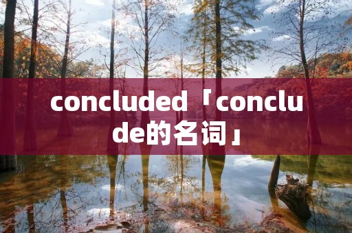 concluded「conclude的名词」 concluded「conclude的名词」