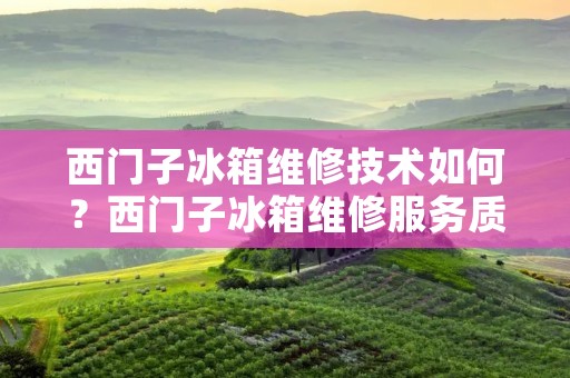 西门子冰箱维修技术如何?西门子冰箱维修服务质量如何?如何选择西门子冰箱维修商? 西门子冰箱维修技术如何?西门子冰箱维修服务质量如何?如何选择西门子冰箱维修商?