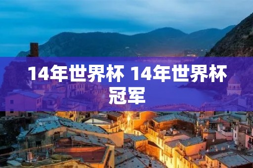 14年世界杯 14年世界杯冠军