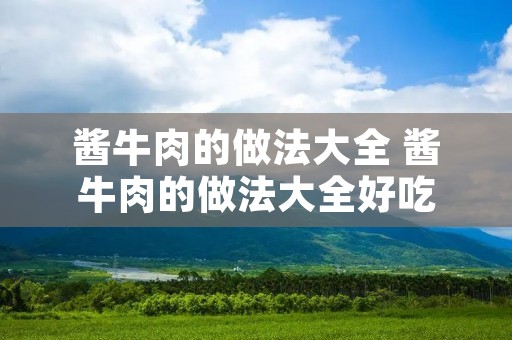 酱牛肉的做法大全 酱牛肉的做法大全好吃