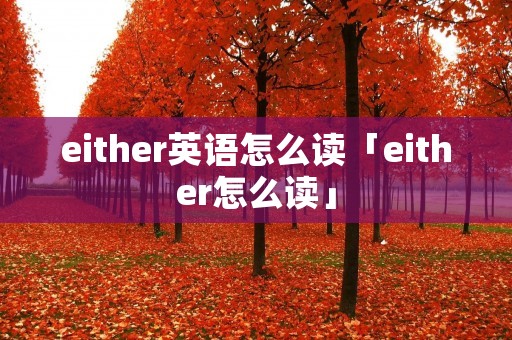 either英语怎么读「either怎么读」 either英语怎么读「either怎么读」