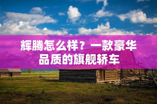 辉腾怎么样?一款豪华品质的旗舰轿车 辉腾怎么样?一款豪华品质的旗舰轿车