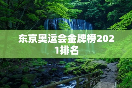 东京奥运会金牌榜2021排名：中国再次夺得冠军！