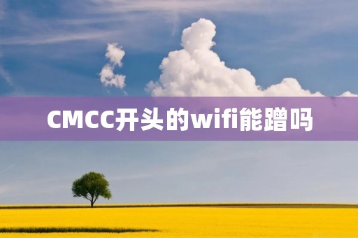 CMCC开头的wifi能蹭吗