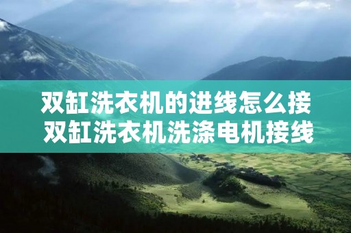 双缸洗衣机的进线怎么接 双缸洗衣机洗涤电机接线图