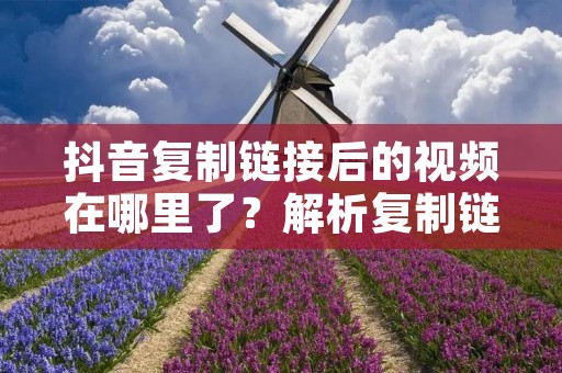 抖音复制链接后的视频在哪里了?解析复制链接后视频的去向