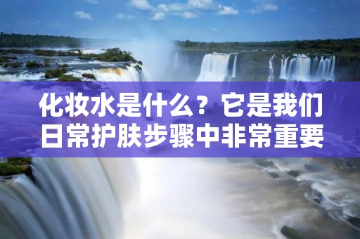 化妆水是什么?它是我们日常护肤步骤中非常重要的一步。化妆水有很多种类,如爽肤水、柔肤水、收敛水等,它们的作用主要是为了清洁皮肤、调节肌肤的PH值、补水保湿以及为后续护肤步骤做好准备。