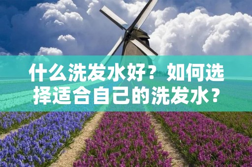 什么洗发水好?如何选择适合自己的洗发水?