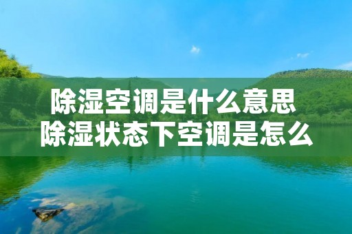 除湿空调是什么意思 除湿状态下空调是怎么工作的