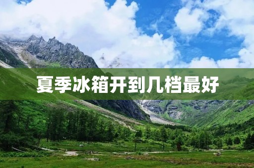 夏季冰箱开到几档最好 夏季冰箱开到几档最好