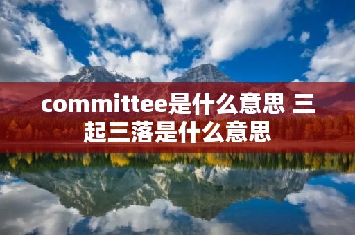 committee是什么意思 三起三落是什么意思