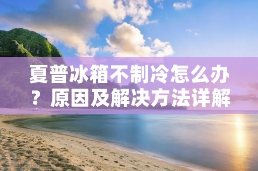 夏普冰箱不制冷怎么办？原因及解决方法详解