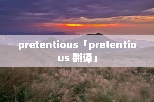 pretentious「pretentious 翻译」