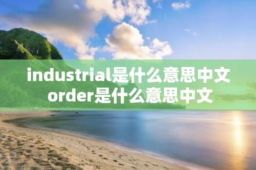 industrial是什么意思中文 order是什么意思中文