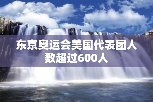 东京奥运会美国代表团人数超过600人