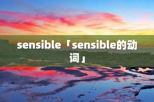 sensible「sensible的动词」 sensible「sensible的动词」