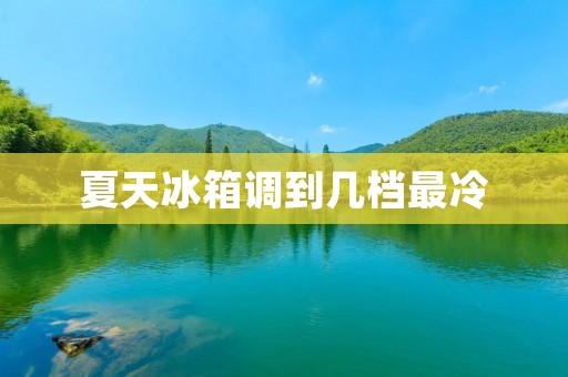夏天冰箱调到几档最冷：影响食物储存和能源消耗的方方面面