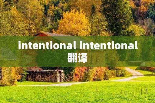 intentional intentional翻译