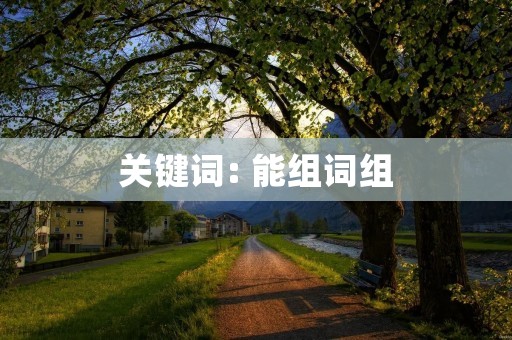 关键词: 能组词组