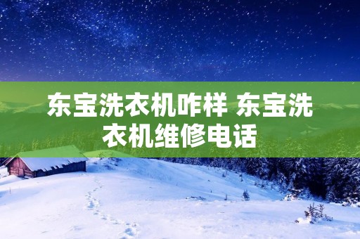 东宝洗衣机咋样 东宝洗衣机维修电话