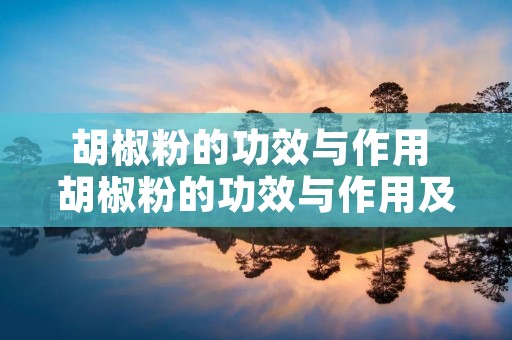 胡椒粉的功效与作用 胡椒粉的功效与作用及食用方法