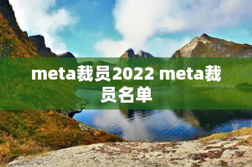 meta裁员2022 meta裁员名单