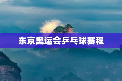 东京奥运会乒乓球赛程:激烈对决的舞台 东京奥运会乒乓球赛程:激烈对决的舞台