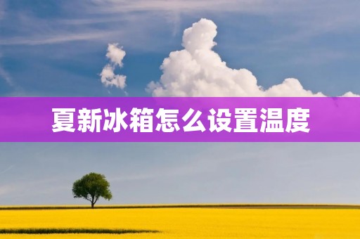 夏新冰箱怎么设置温度