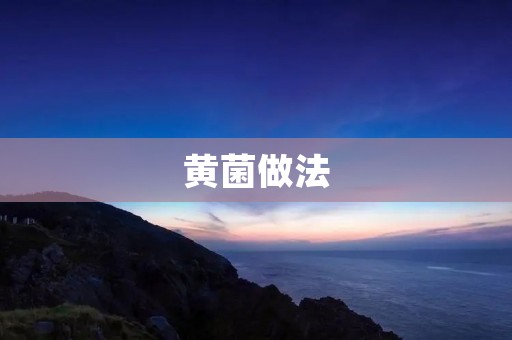 黄菌做法：美味可口的佳肴