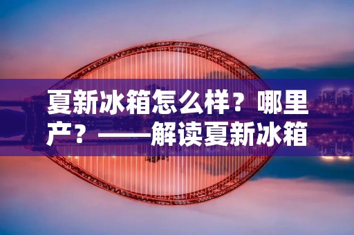 夏新冰箱怎么样？哪里产？——解读夏新冰箱的品质与产地