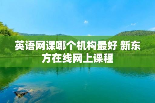 英语网课哪个机构最好 新东方在线网上课程