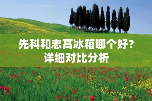 先科和志高冰箱哪个好？详细对比分析