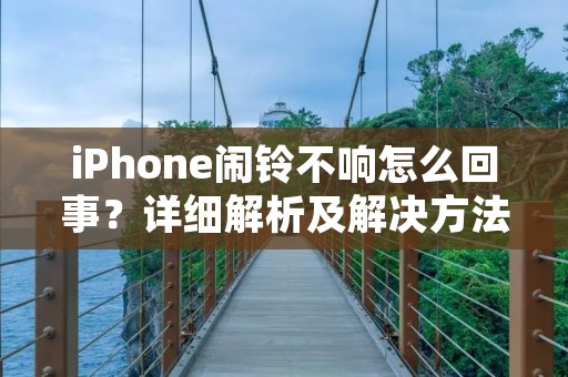 iPhone闹铃不响怎么回事?详细解析及解决方法
