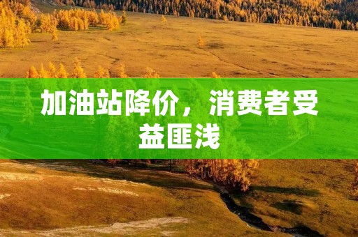 加油站降价,消费者受益匪浅 加油站降价,消费者受益匪浅