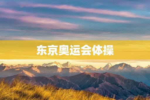 东京奥运会体操：突破极限的舞台