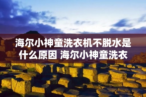 海尔小神童洗衣机不脱水是什么原因 海尔小神童洗衣机脱水桶不转图解