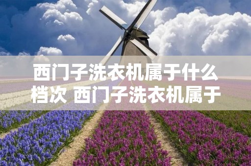 西门子洗衣机属于什么档次 西门子洗衣机属于什么档次的品牌