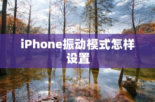 iPhone振动模式怎样设置