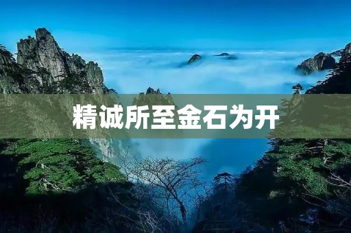 精诚所至金石为开:一种信念的力量